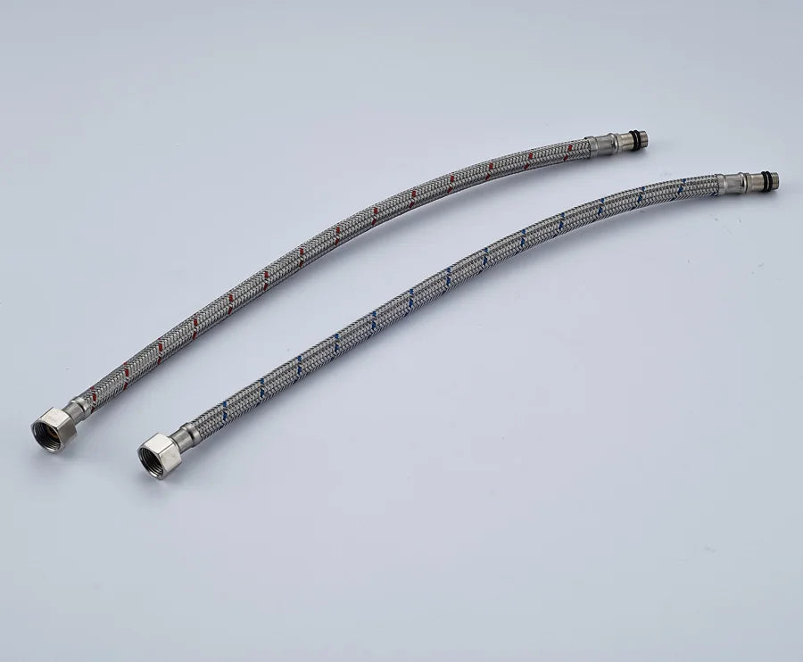 خرطوم سباكة صنبور ديكوربايتس™ من الفولاذ المقاوم للصدأ بطول 40 سم للمياه الساخنة والباردة