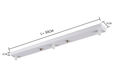 DecorBites™ Ceiling Chandelier Plate 3-Hole Black/White Iron Lamp Base Pendant Lighting Kit