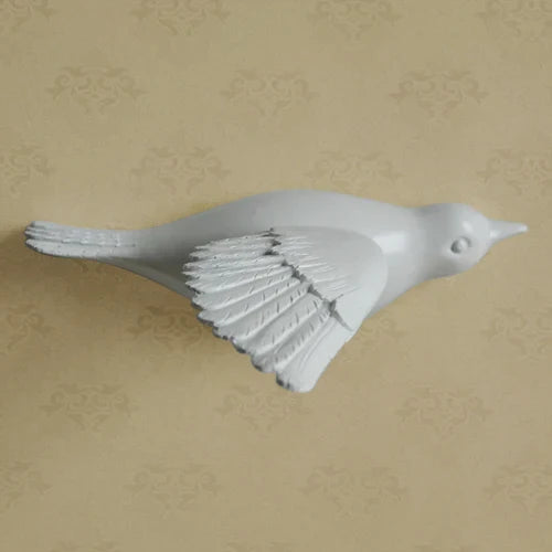 DecorBites™ Estatua de pájaro 3D de resina para decoración de pared en habitación infantil - Figura decorativa de animal