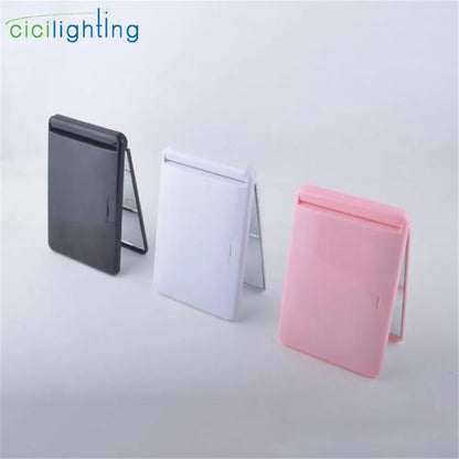 Espejo de tocador LED DecorBites™ compacto y plegable de bolsillo para maquillaje