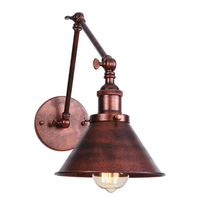 Aplique de pared vintage de cobre negro Decorbites™ con brazo largo para dormitorio de hogar