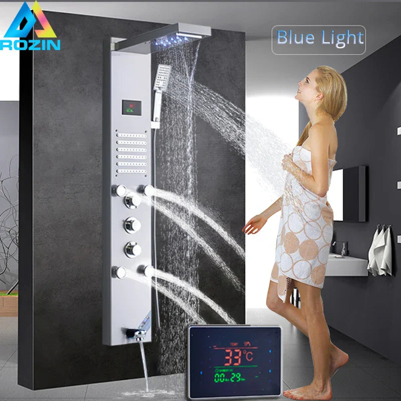LED Waterfall Shower Panel
