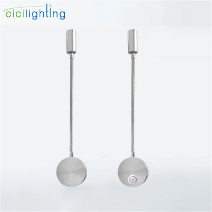 DecorBites™ 3W Flexible Gooseneck LED Wall Sconce for Bedroom Reading, Aluminum Lightning