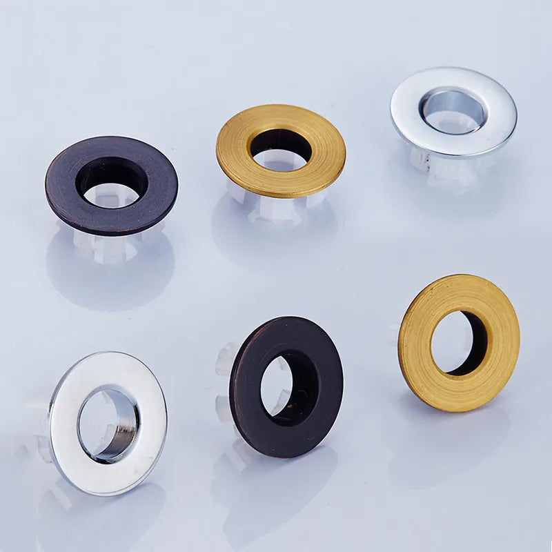 Decorbites™ Gold Messing Waschbecken-Überlaufabdeckung Sechs-Fuß-Ring-Einsatz - Badezimmer-Waschbecken-Armatur