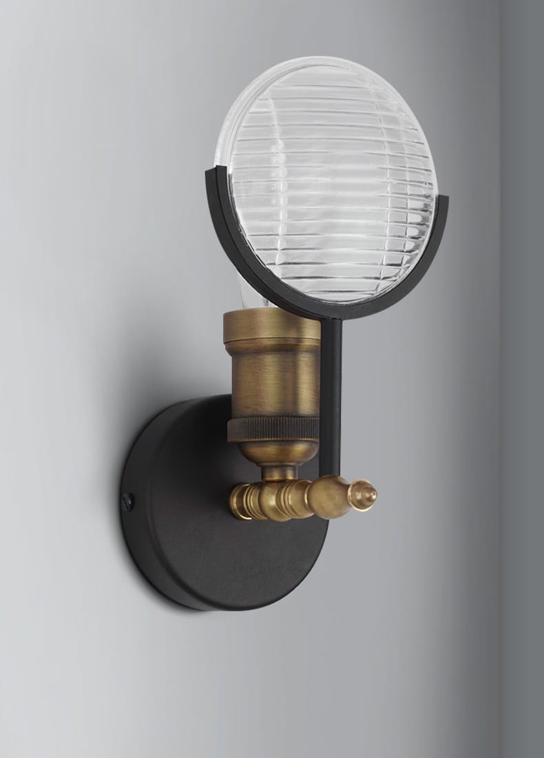 Lámpara de Pared LED de Vidrio Art Deco Moderno para Dormitorio y Vestíbulo