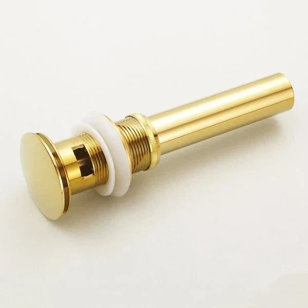 DecorBites™ Gold Finish Solid Brass Bathroom Sink Pop Up Drain