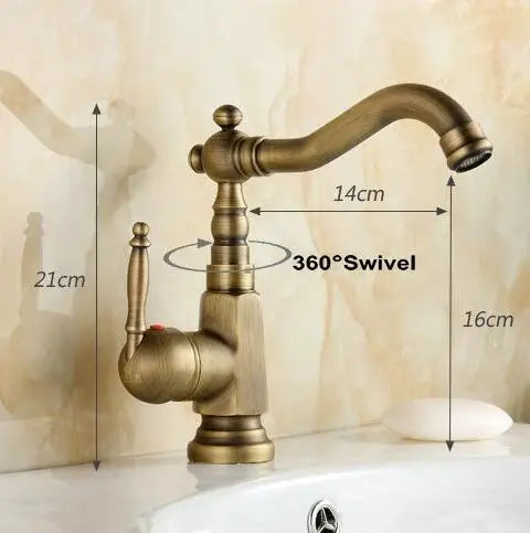 خلاط حوض من البورسلين من ديكوربايتس™، صنبور ساخن وبارد، دوار 360 درجة