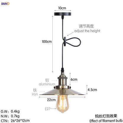 Lámparas colgantes LED Edison retro doradas DecorBites™ para comedor, sala de estar y decoración industrial