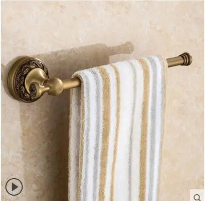 Juego de accesorios de baño DecorBites™ de cobre tallado: estante para toallas, toallero, portarrollos de papel, gancho para ropa