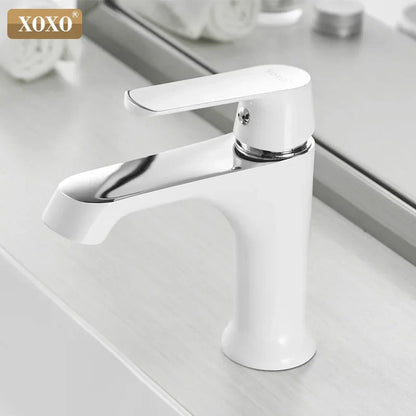 DecorBites™ Bronze Green Fashion Basin Faucet, Single Hole Bathroom Mixer, Hot and Cold Water