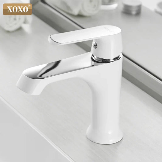 DecorBites™ Bronze Green Fashion Basin Faucet, Single Hole Bathroom Mixer, Hot and Cold Water