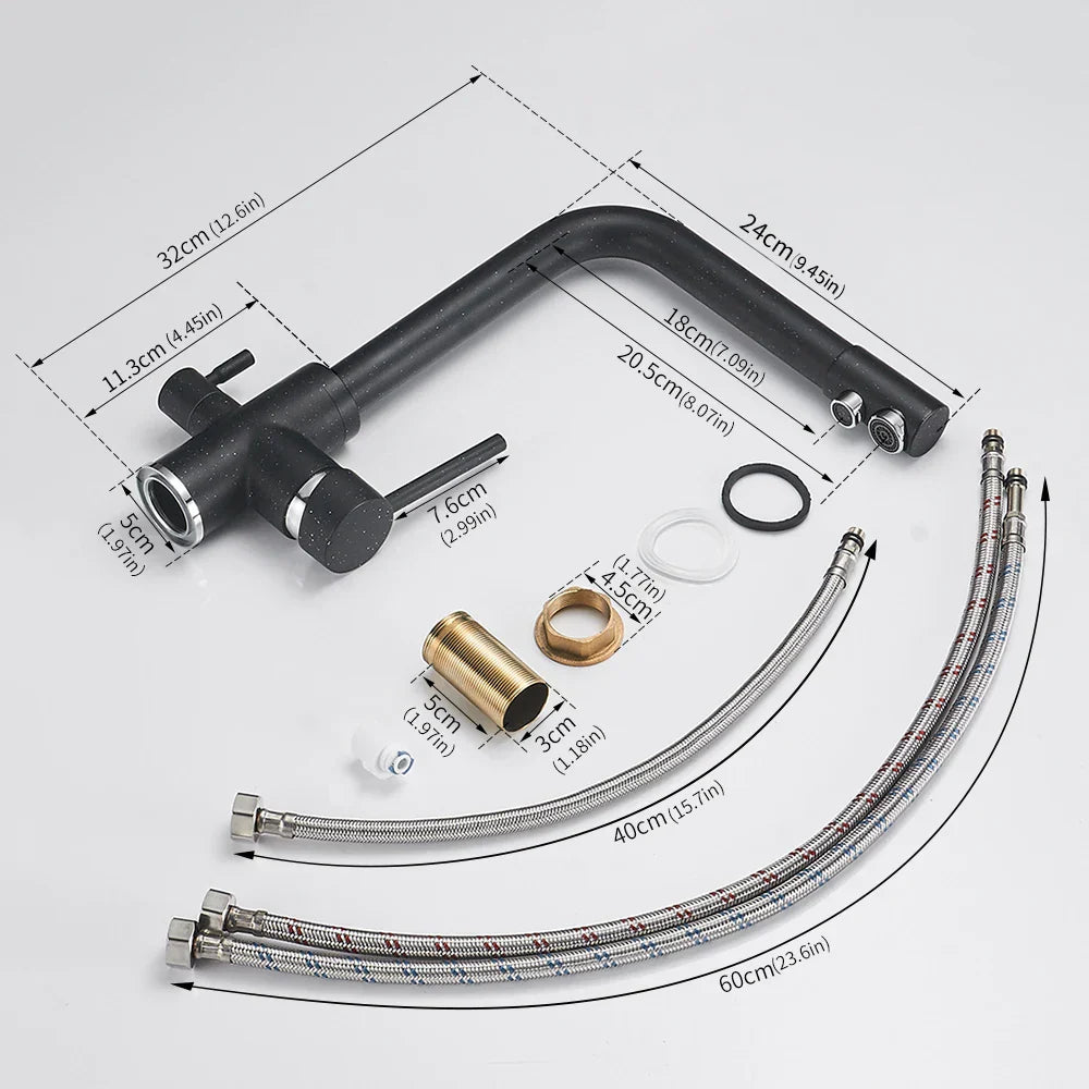 DecorBites™ Kitchen Faucet Mixer Tap with 360 Rotation and Water Purification