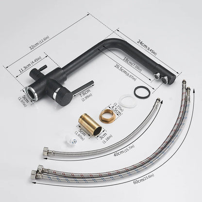 DecorBites™ Kitchen Faucet with Water Purification Features - Deck Mounted 360 Rotation