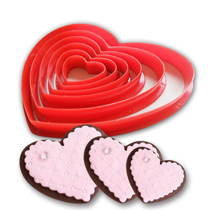 DecorBites™ Heart Shaped Cake Cutter Set for Baking & Decorating