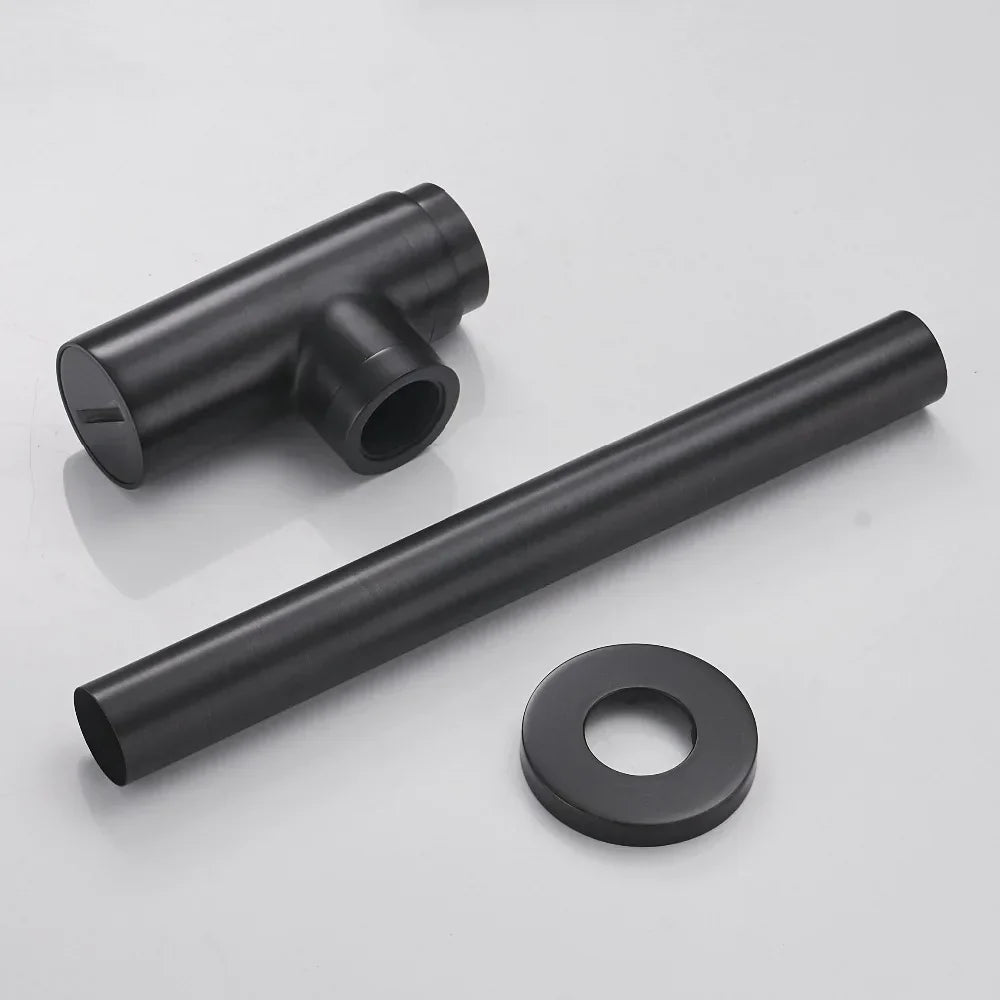 DecorBites™ Brass Round Bottle Trap Oil Rubbed Bronze Black Siphon for Bathroom Vanity