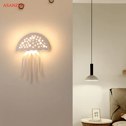 DecorBites™ LED Jellyfish Wall Sconce Light for Modern Indoor Living Room Bedroom Stair Lamp