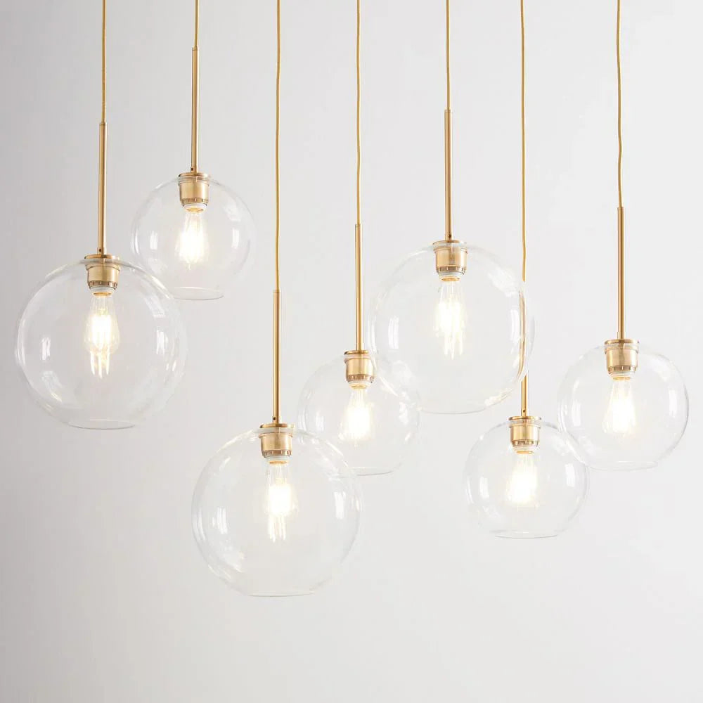Lámpara colgante de bola de vidrio con degradado Decorbites™ para cocina, comedor y sala de estar