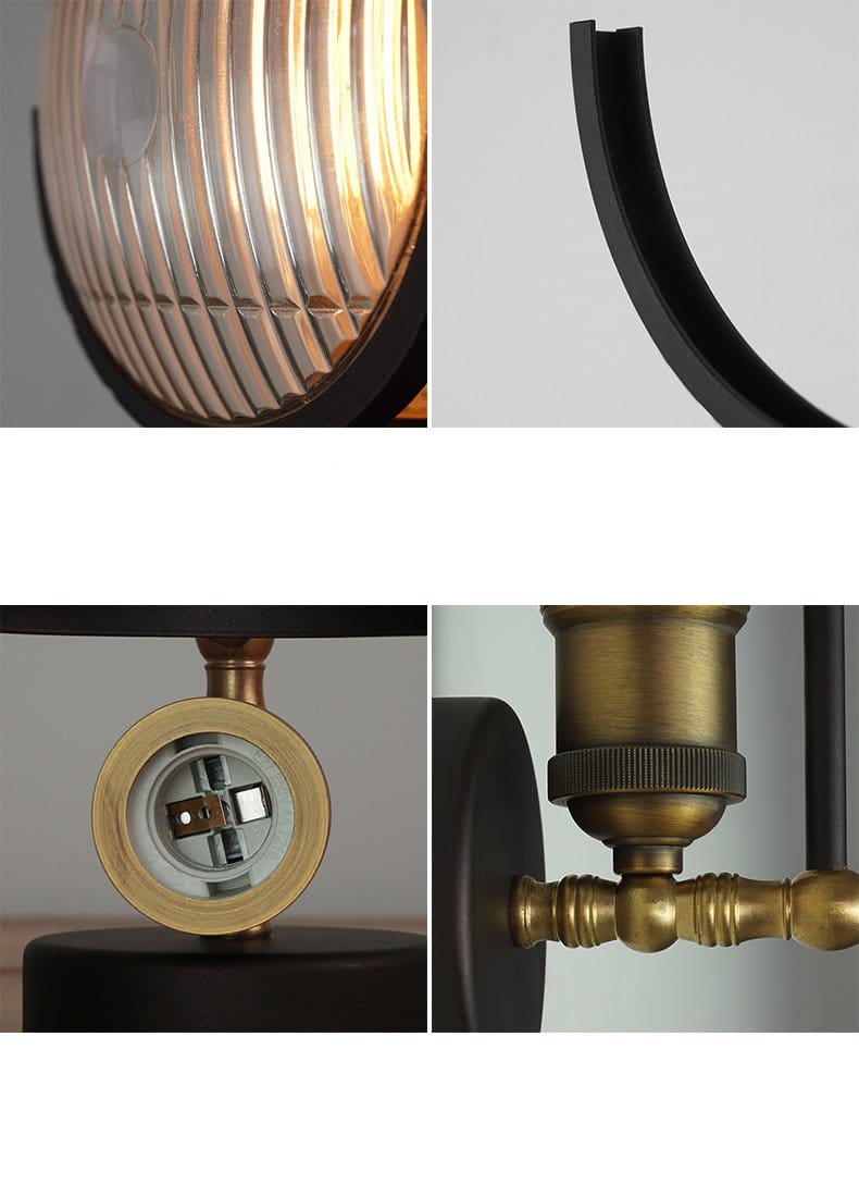 Lámpara de Pared LED de Vidrio Art Deco Moderno para Dormitorio y Vestíbulo