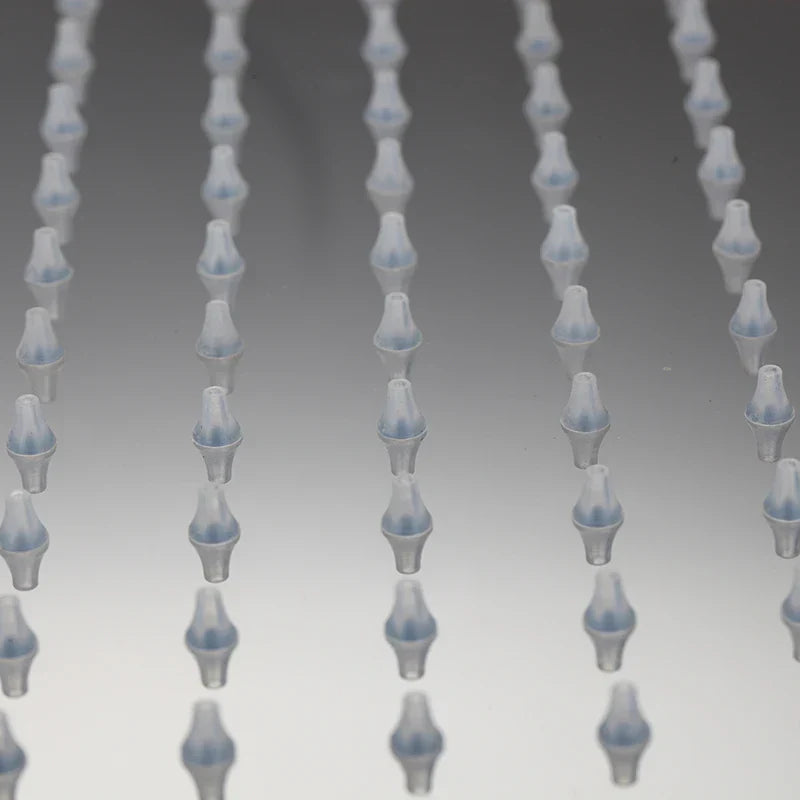 DecorBites™ LED Shower Head Square with Temperature Control 3 Color Lights Ultra Thin