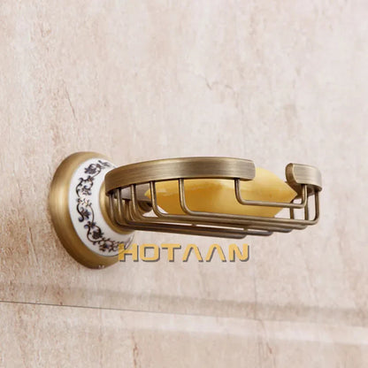 حامل صابون نحاسي عتيق من DecorBites™: سلة صابون حمام من النحاس النقي