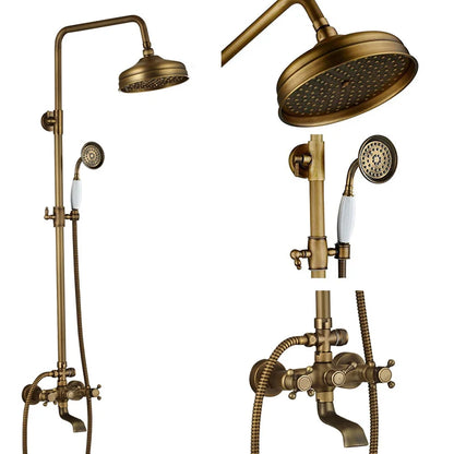 DecorBites™ Dual Handle Shower Faucet Set with 8" Rain Shower Head