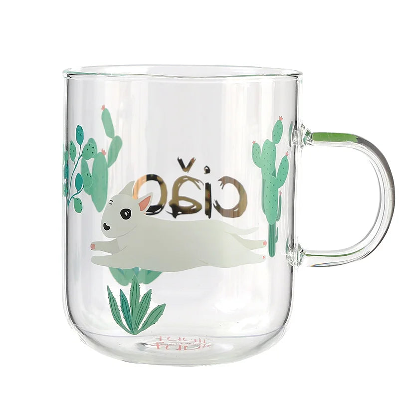 DecorBites™ Killer Whale Glass Coffee Mug 350ml: Cute Polar Bear Tea Cup Heat Resistant Glass Beer Mug