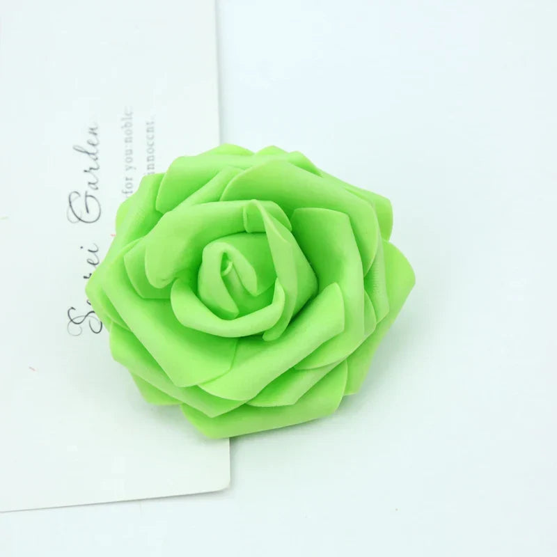 DecorBites™ Foam Roses Flower Wall Home Wedding Decoration Bridal Brooch Handmade Artificial Flowers