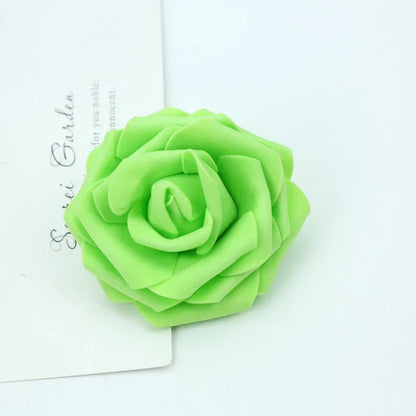 DecorBites™ Foam Roses Flower Wall Home Wedding Decoration Bridal Brooch Handmade Artificial Flowers