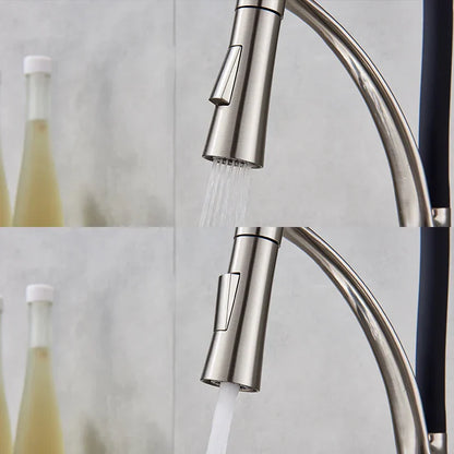 DecorBites™ LED Swivel Pull Down Kitchen Faucet with Hot and Cold Water Mixer