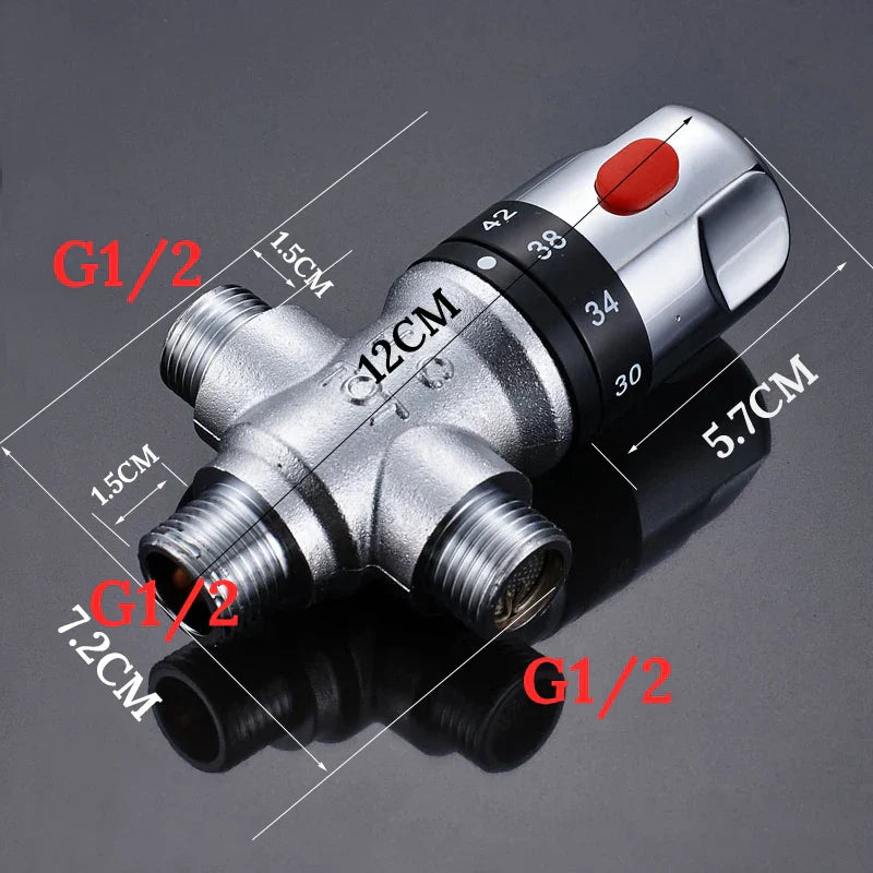 خرطوشة صمام خلاط دش ترموستاتي نحاسي من DecorBites™، G1/2 قياسي