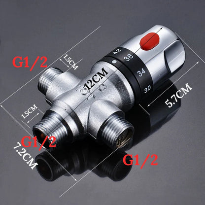 خرطوشة صمام خلاط دش ترموستاتي نحاسي من DecorBites™، G1/2 قياسي