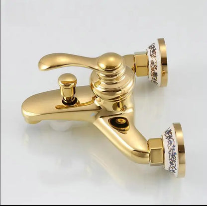 DecorBites™ Golden Rain Shower Faucet Set for Bath and Bathtub