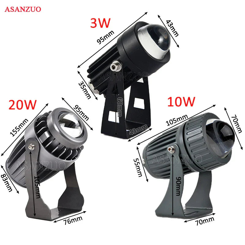 Foco LED DecorBites™: Foco impermeable IP65 para iluminación de jardines y paisajes