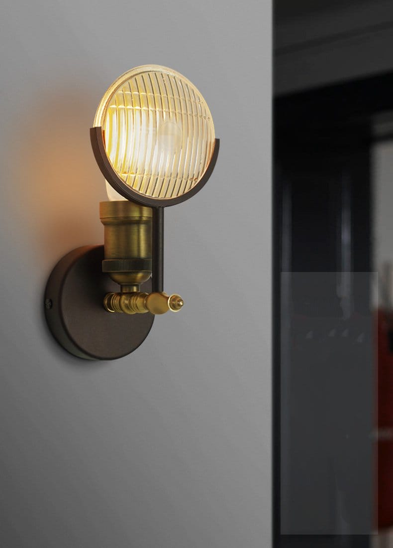 Lámpara de Pared LED de Vidrio Art Deco Moderno para Dormitorio y Vestíbulo