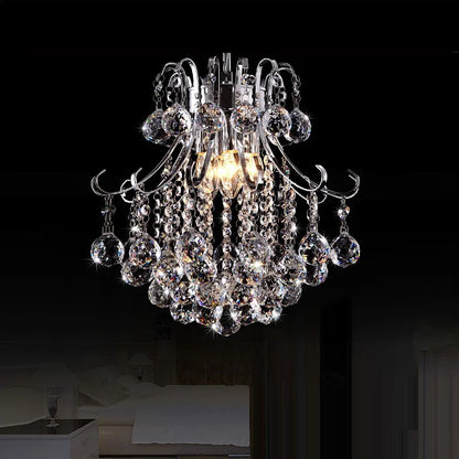 DecorBites™ Crystal Chandelier: Modern Silver/Gold Lustre De Cristal Pendant Light for Living Room