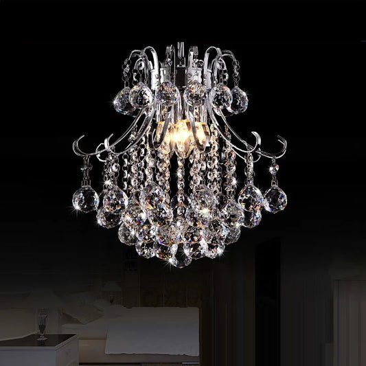 DecorBites™ Crystal Chandelier: Modern Silver/Gold Lustre De Cristal Pendant Light for Living Room