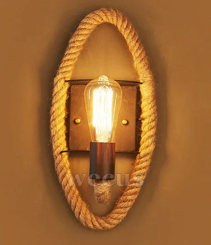 DecorBites™ Hemp Rope Wall Lamp for Home & Commercial Spaces