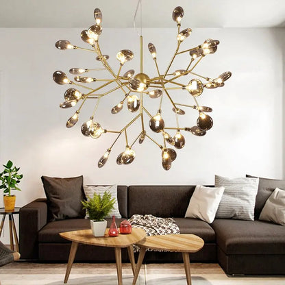 DecorBites™ LED Branch Chandelier: Heracleum Lustre Salon Lighting for Kitchen, Bar, and Restaurant