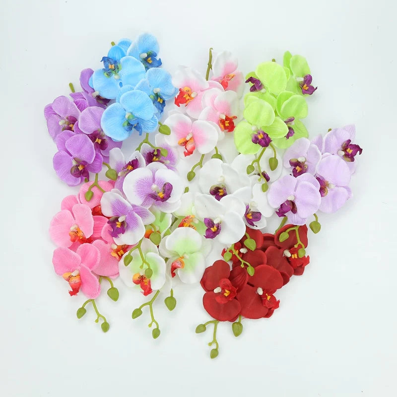 DecorBites™ Artificial Butterfly Orchid Bouquet Silk Flowers for Home Wedding Decoration Bouquet
