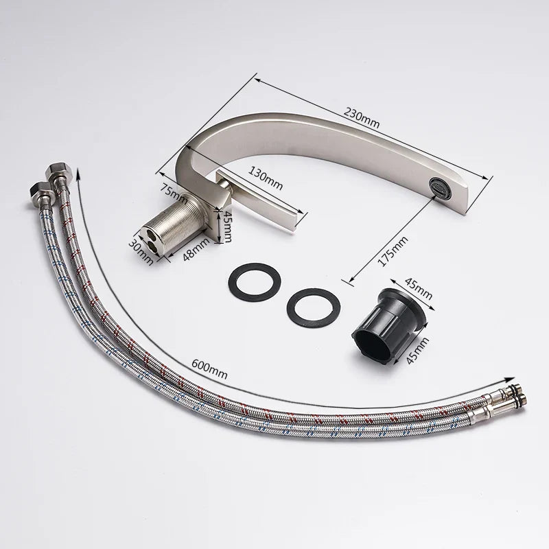 DecorBites™ Basin Faucet: Modern Brass Bathroom Mixer Tap with Single Handle and Single Hole