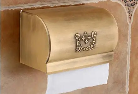 مجموعة إكسسوارات الحمام DecorBites™ المصنوعة من الألومنيوم المنحوت باللون البرونزي العتيق: رف مناشف، وحامل ورق، وخطافات