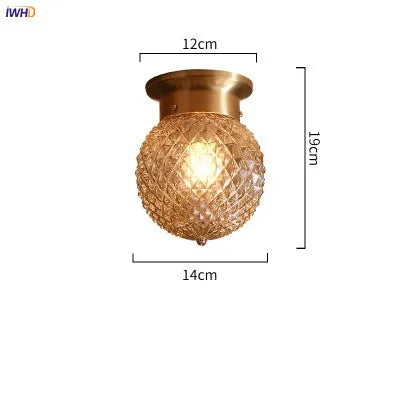Lámpara de techo LED DecorBites™ con bola de cristal, estilo moderno vintage en cobre.