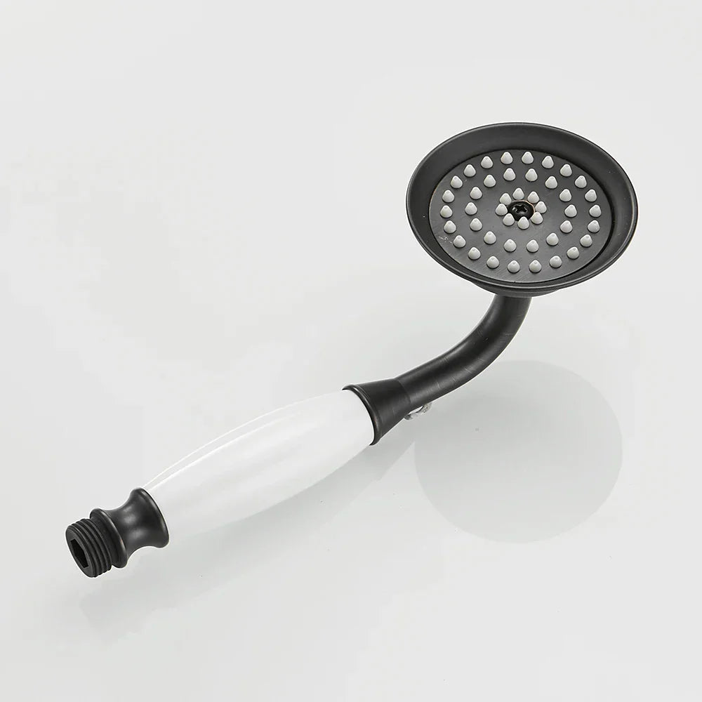 دش يدوي من DecorBites™ مصنوع من النحاس العتيق مع سيراميك فاخر - صنبور مطر دائري