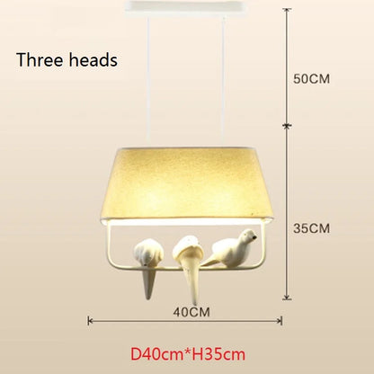 DecorBites™ Bird Cage Chandelier: Resin Retro Luminaria Pendant Lamp for Dining Room, Bedroom, Kitchen Island