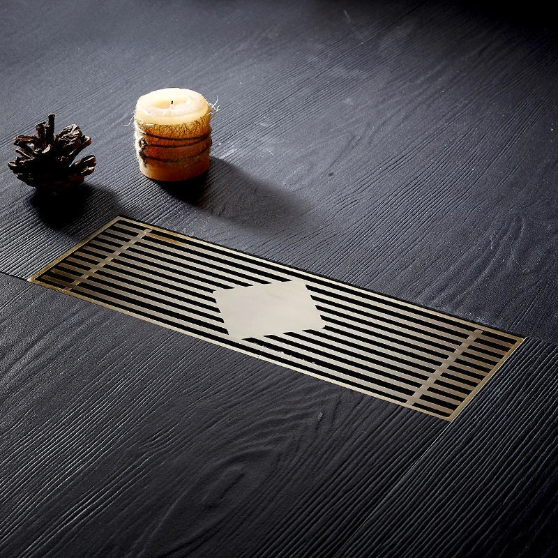 DecorBites™ Euro Antique Brass Art Carved Floor Drain Cover DL8547