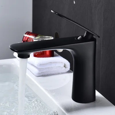 DecorBites™ Basin Faucet Hot&Cold Mixer Tap Brass Gold/Chrome/White/Red/Black for Bathroom Sink