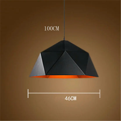 DecorBites™ Industrial Loft Pendant Light | Modern Iron Hanging Lamp for Kitchen | E27 Fixture