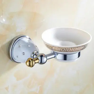 DecorBites™ Bathroom Hardware Set: Toilet Paper, Roll Holder, Brush Holder, Coat Hook