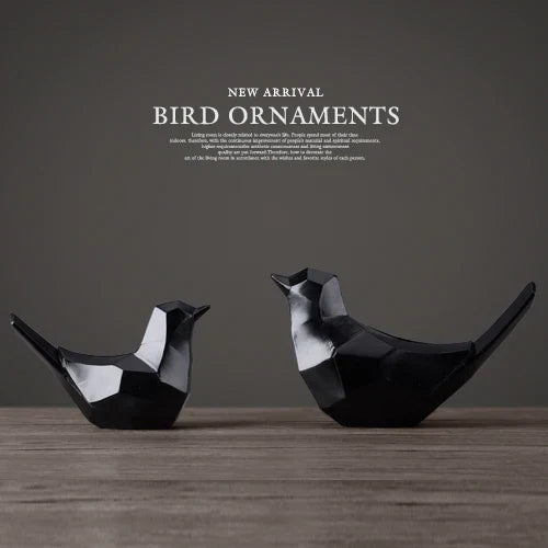 تماثيل راتنجية على شكل زوجين من الطيور من DecorBites™ للديكور المنزلي وزينة الطاولة