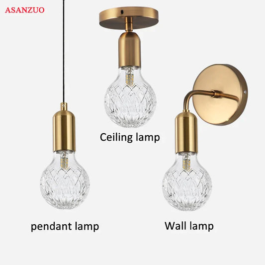 DecorBites™ Brass Pendant Lamp for Dining Bedroom Living Room Wall Light